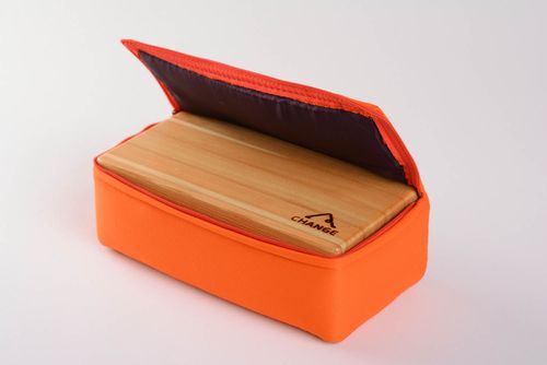 Bloco rectangular de step de madeira numa capa macia para exercícios da Yoga acessórios para yoga - MADEheart.com