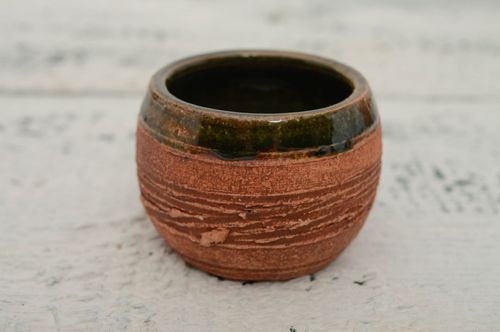 Vaso de chupito de barro artesanal, 80 ml - MADEheart.com