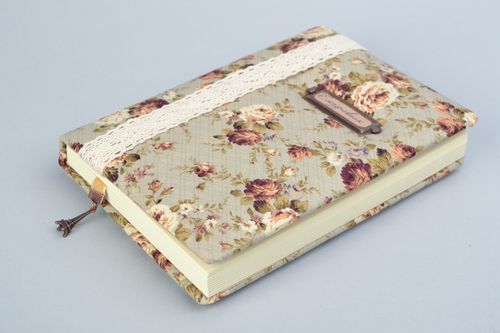 Handmade notebook with fabric cover - MADEheart.com