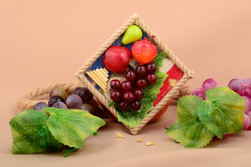 Магнит на холодильник ручной работы с фруктами декор для дома необычный подарок - MADEheart.com