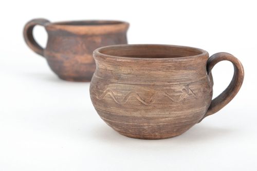 Taza cerámica para té en técnica de cocción a través de la leche  - MADEheart.com