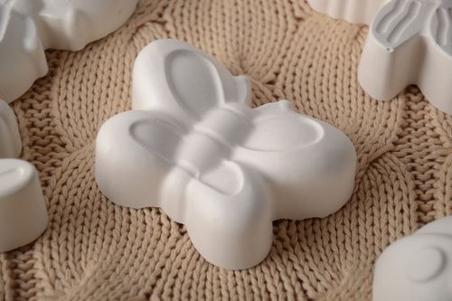 Volume handmade unpainted plaster craft blank for decoration Butterfly  - MADEheart.com
