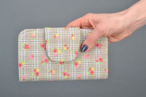 Handmade womens fabric purse English Rose - MADEheart.com
