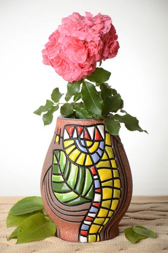 7 inches tall round flower vase 25 oz 1,5 lb - MADEheart.com