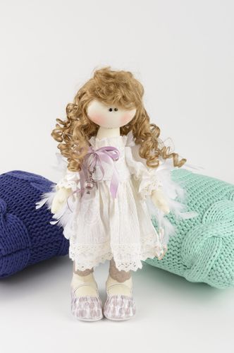 Кукла ручной работы необычная кукла из ткани льняная мягкая кукла красивая - MADEheart.com