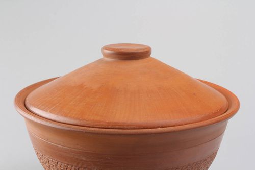 Tampa de argila feita à mão louça de cerâmica decorativa artesanal - MADEheart.com