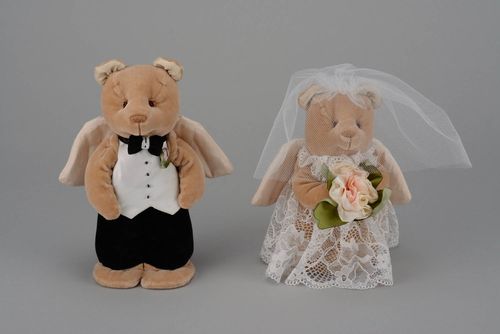 Пара свадебных игрушек Мишки - MADEheart.com