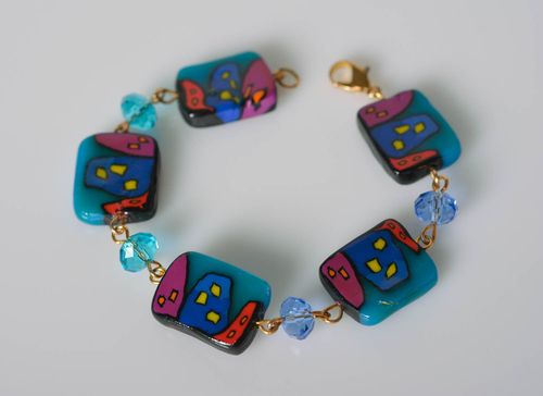Handmade bracelet fashion jewelry polymer clay bead bracelet gifts for women - MADEheart.com