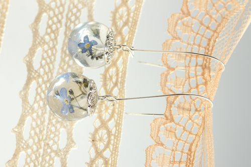 Botanic earrings handmade stylish earrings with charms earrings with flowers - MADEheart.com