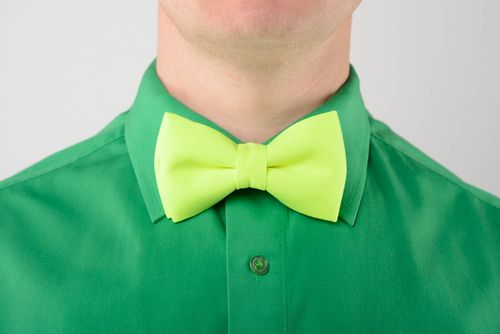 Lemon yellow bow tie - MADEheart.com