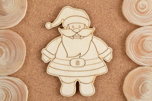 Holzartikel zum Gestalten handmade Rohling zum Bemalen Weihnachtsmann Figur - MADEheart.com