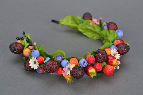 Headband with large berries and fruit - MADEheart.com