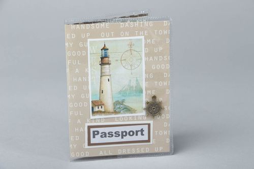 Étui pour passeport Phare fait à la main - MADEheart.com