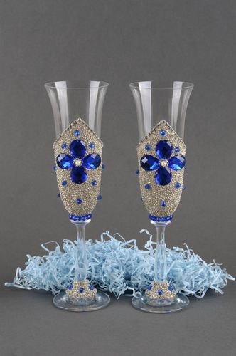 Copas para boda hechas a mano vasos de cristal hermosos regalos para novios - MADEheart.com