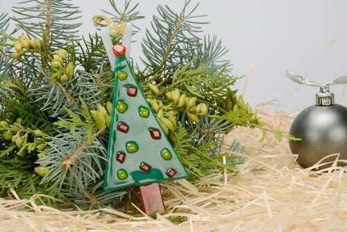 Décoration de Noël de verre Sapin décoré - MADEheart.com