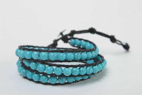 Handmade bracelet turquoise bracelet stone bracelet unusual gift for girl   - MADEheart.com