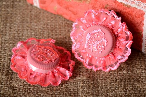 Beautiful handmade textile hair clip flower barrette accessories for girls - MADEheart.com
