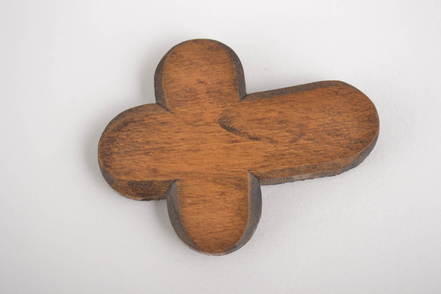 Крест ручной работы нательный крестик деревянный крестик необычный из груши фото 2