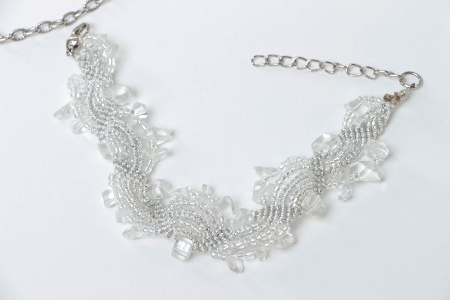Macrame jewelry woven bracelet handmade necklace for women stylish jewelry photo 4