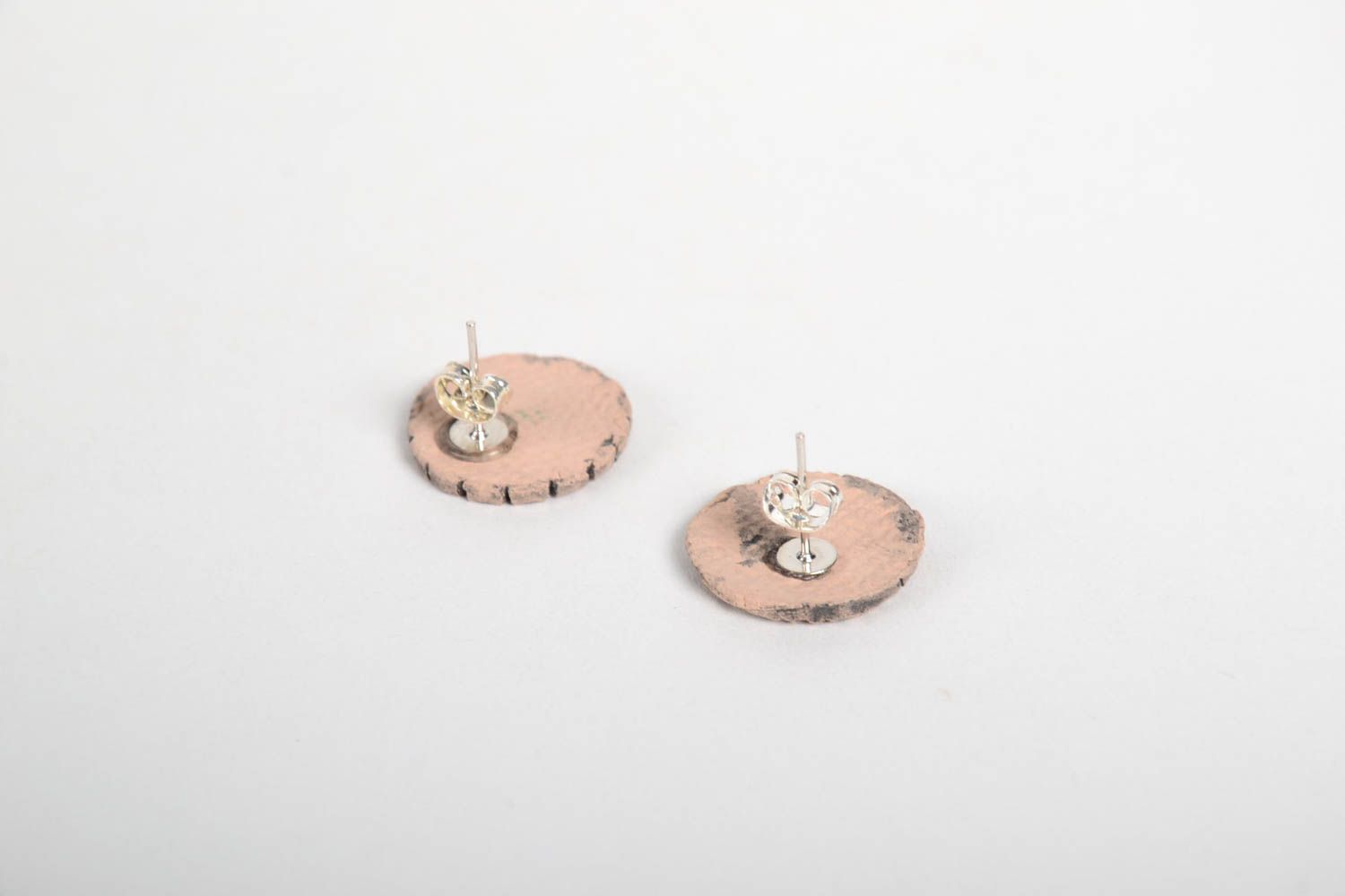 Fashion stud earrings handmade natural clay earrings jewelry for women photo 3