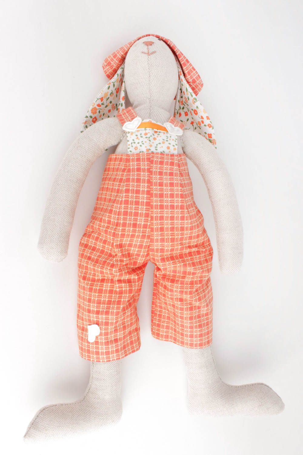 Conejo de peluche hecho a mano animalito de tela para decorar juguete para bebés foto 3