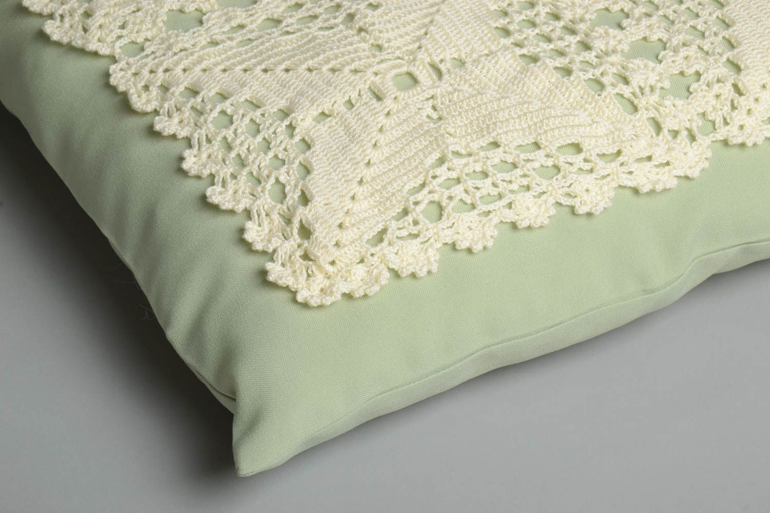 Handmade crocheted cushion case decorative pillow case bedroom decor couch decor photo 3
