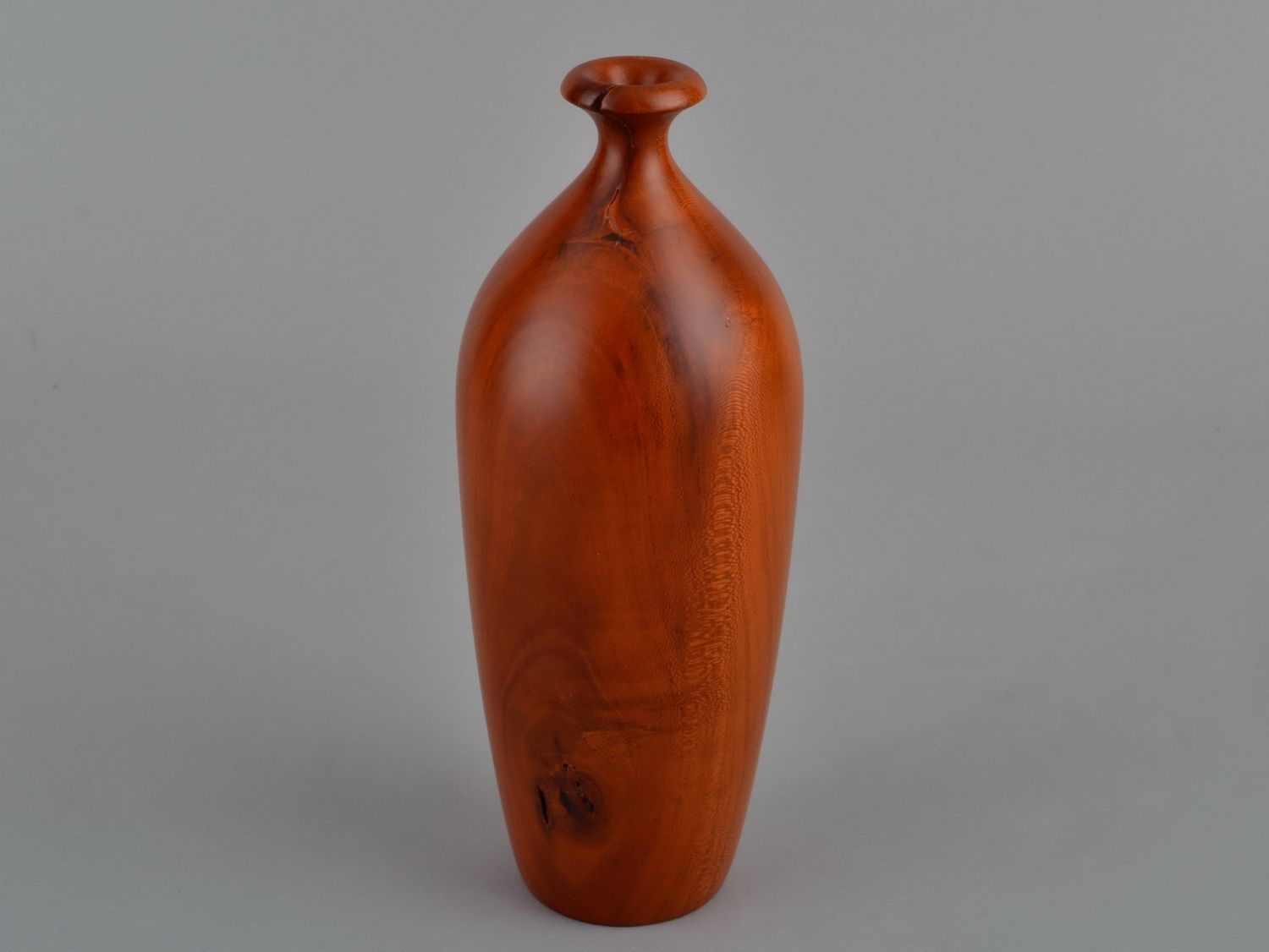 11 inches maple wood bottle shape handmade table décor vase 1,8 lb photo 3