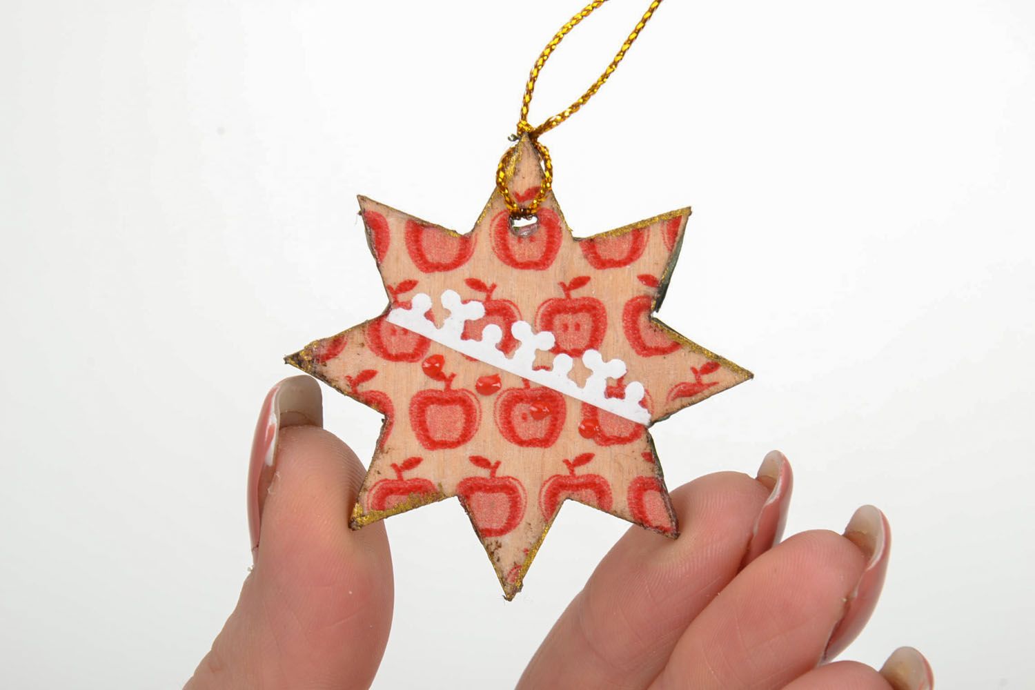 Brinquedo para Árvore de Natal em forma da estrela  foto 5