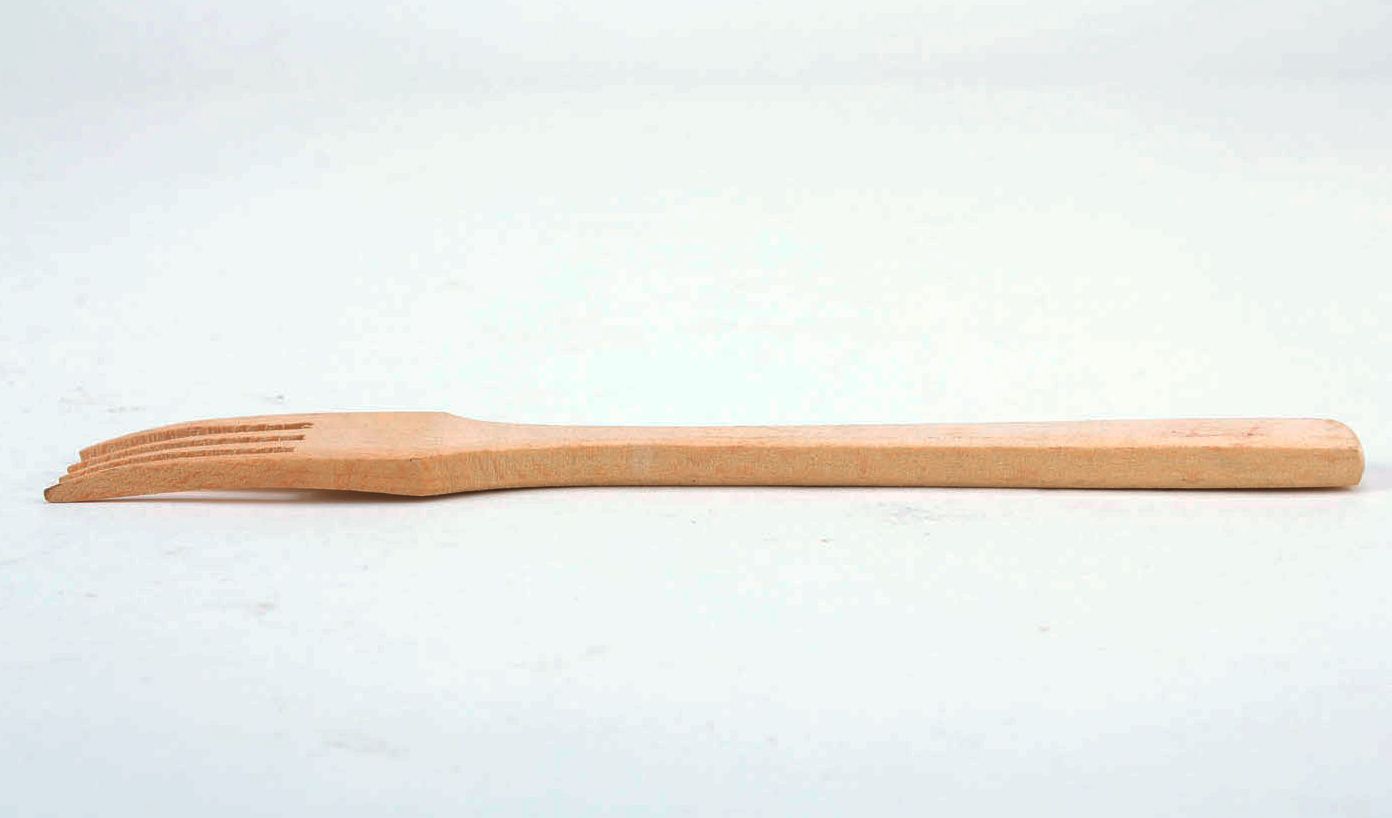 Tenedor de madera para ensalada foto 2