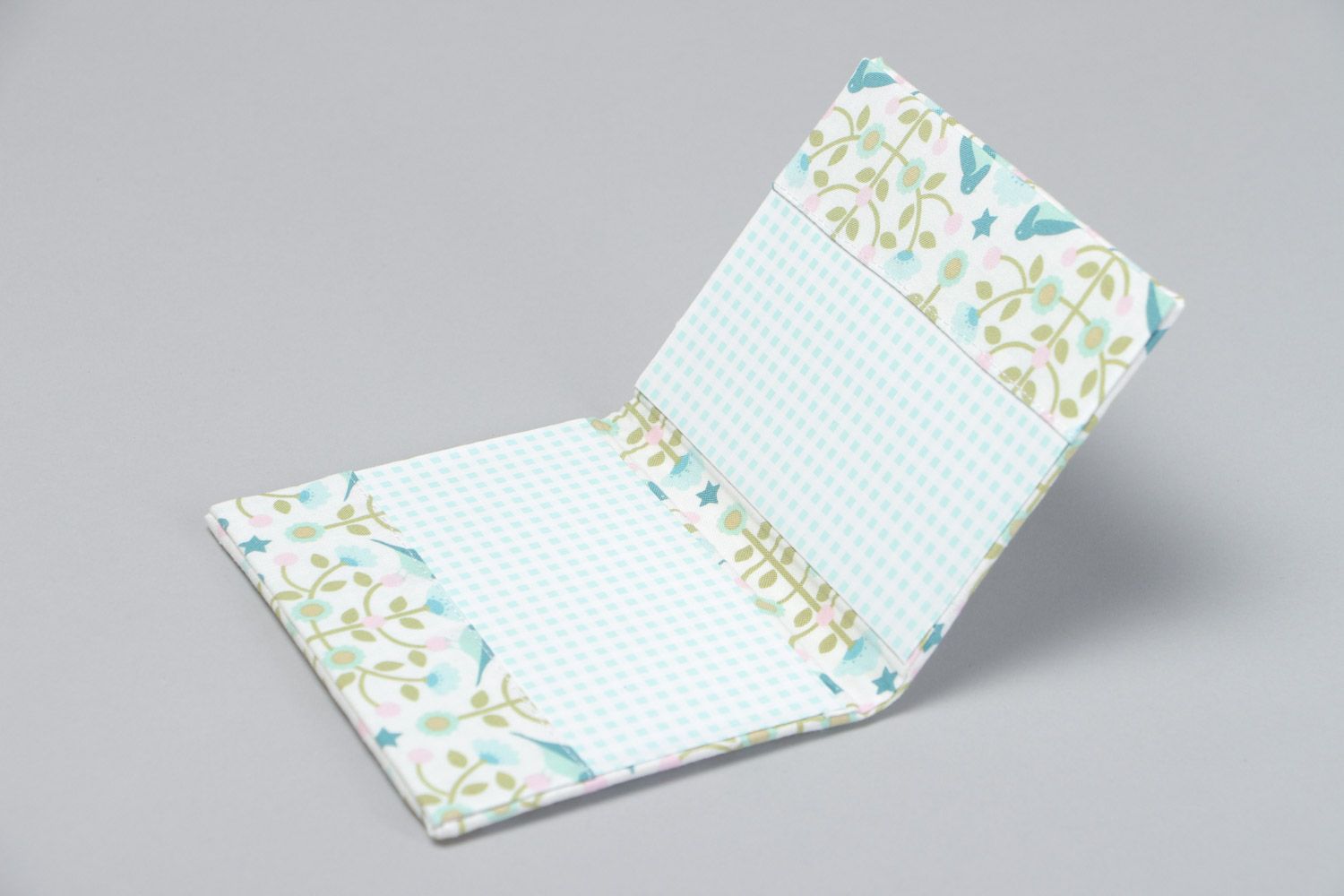 Handmade designer scrapbooking cotton fabric passport cover  photo 3