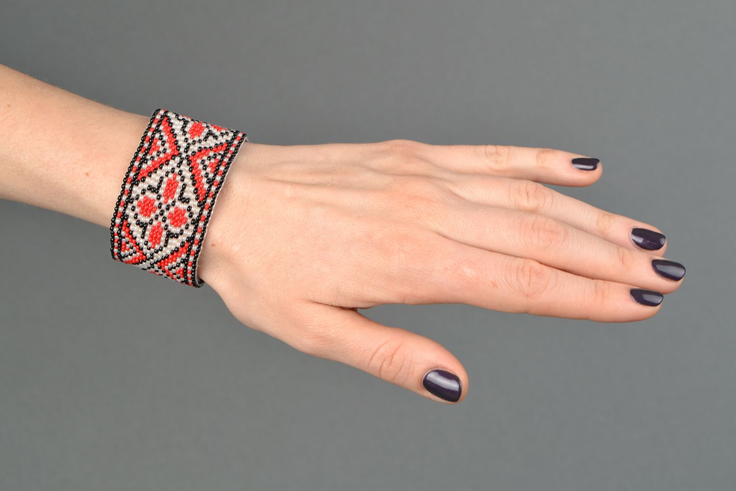 Ethnic volume bead bracelet photo 2