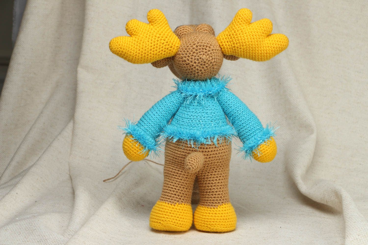 Soft crochet toy Smiling Elk photo 3