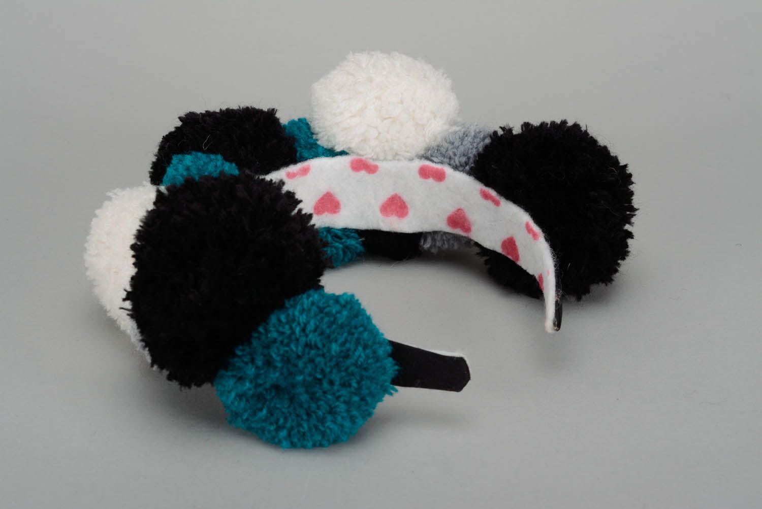 Woolen headband Pompons photo 3
