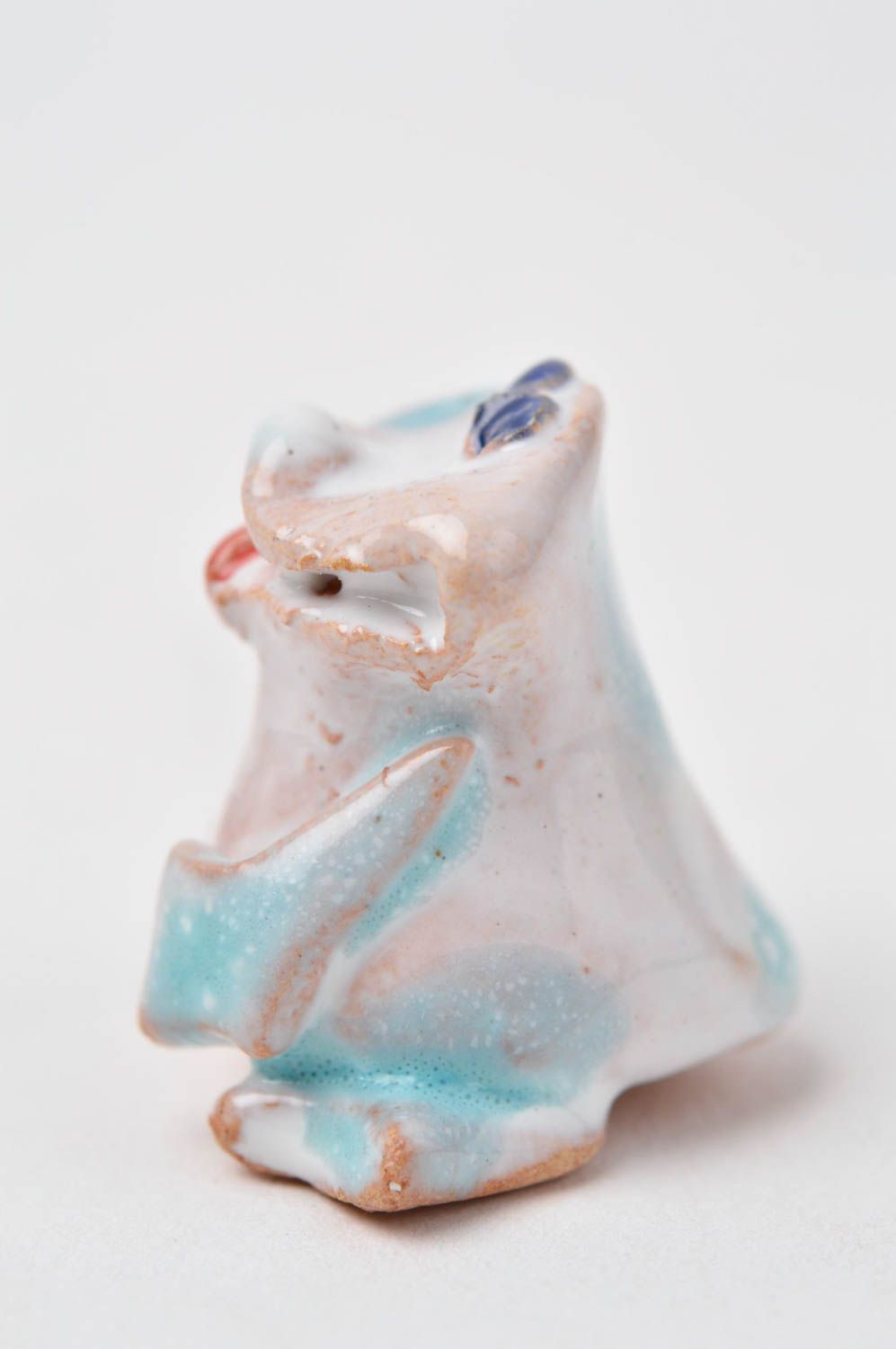 Handgemachter Frosch Keramik Deko Figur aus Ton Tier Statue Miniatur Figur
 foto 8