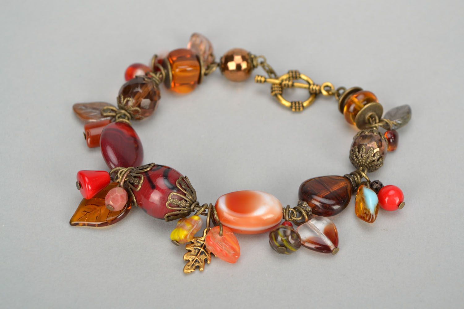Designer glass bracelet Autumn photo 1