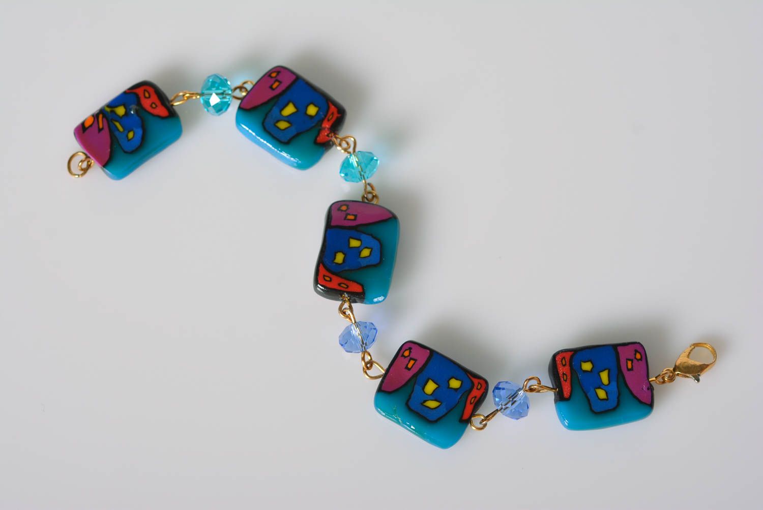 Handmade bracelet fashion jewelry polymer clay bead bracelet gifts for women photo 3