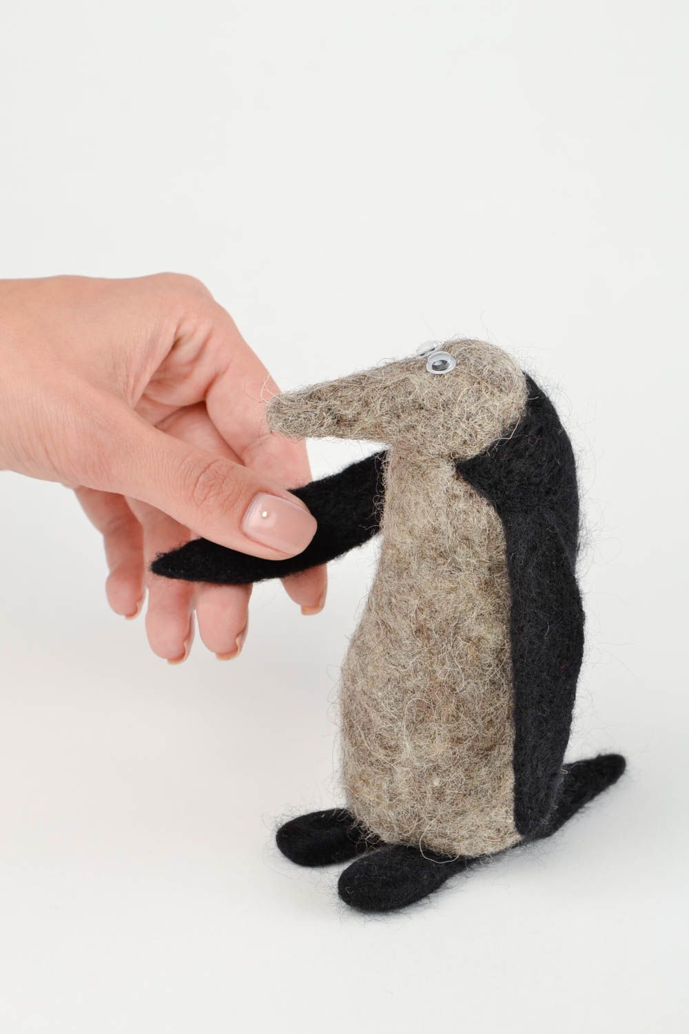 Felt toy handmade soft toy penguin animal figurine handmade gift ideas photo 2