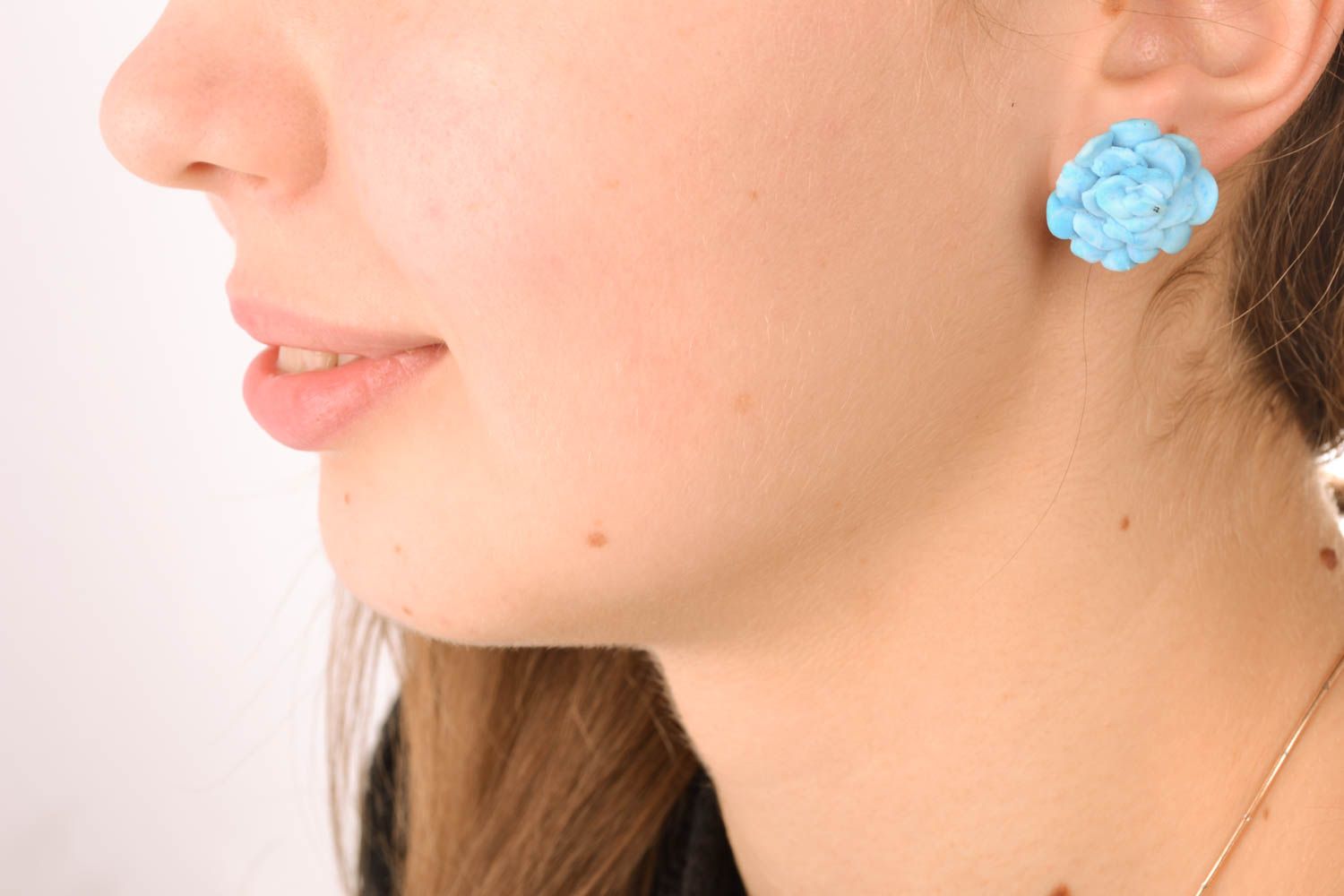 Polymer clay stud earrings photo 5