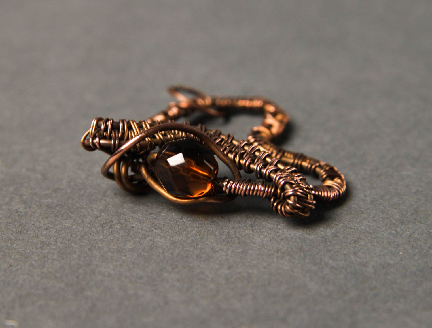 Beautiful handmade copper pendant wire wrap ideas fashion accessories for girls photo 4