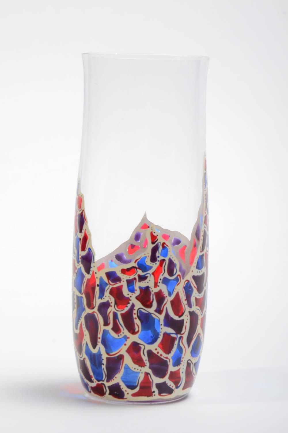 Handmade Trink Glas schönes Geschirr Designer Geschenk 400 ml mit Bemalung  foto 2