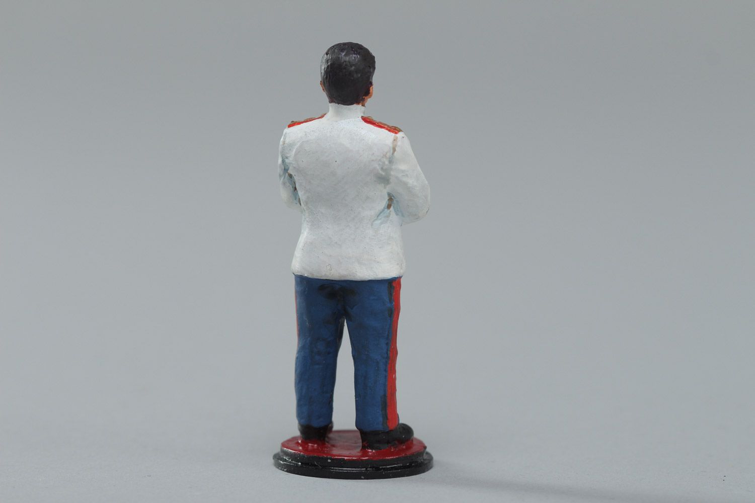Handmade collectible miniature tin figurine of Stalin painted with acrylics photo 4