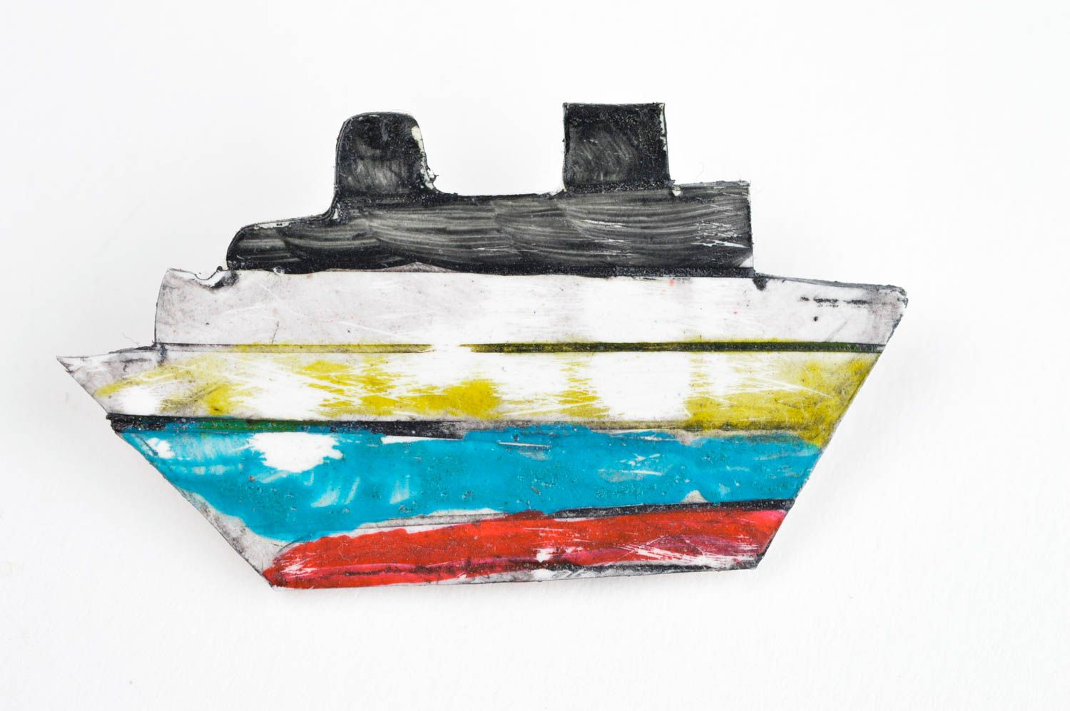 Broche hecho a mano con forma de barco accesorio de moda regalo original foto 3