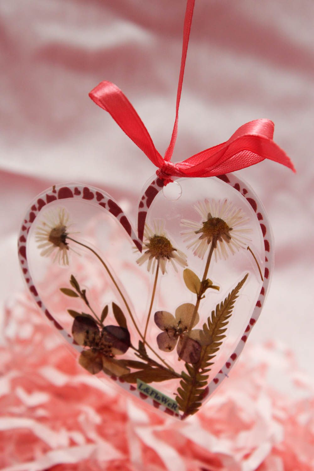 Декоративное сердце ручной работы сердце с цветами декор для дома изящный фото 1