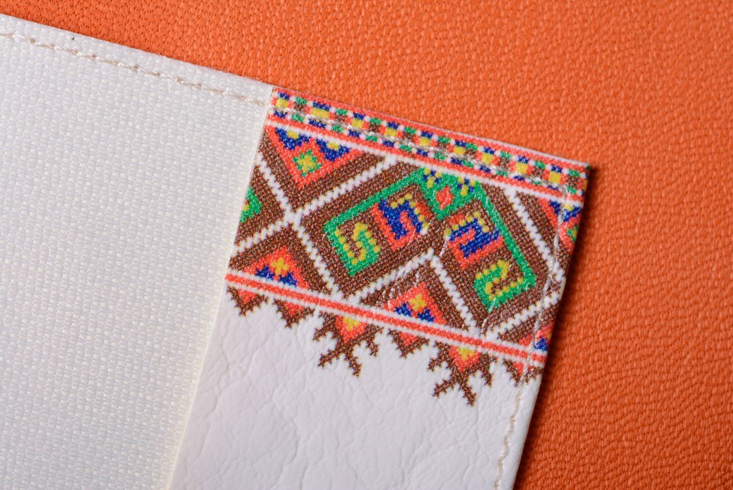 Protège-passeport en cuir artificiel avec imprimé à motif floral fait main photo 5
