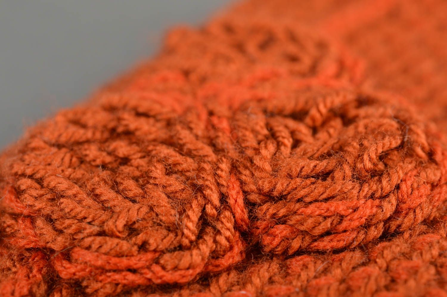 Bonnet chaud fait main Chapeau tricot au crochet chaud orange Vêtement enfant photo 3
