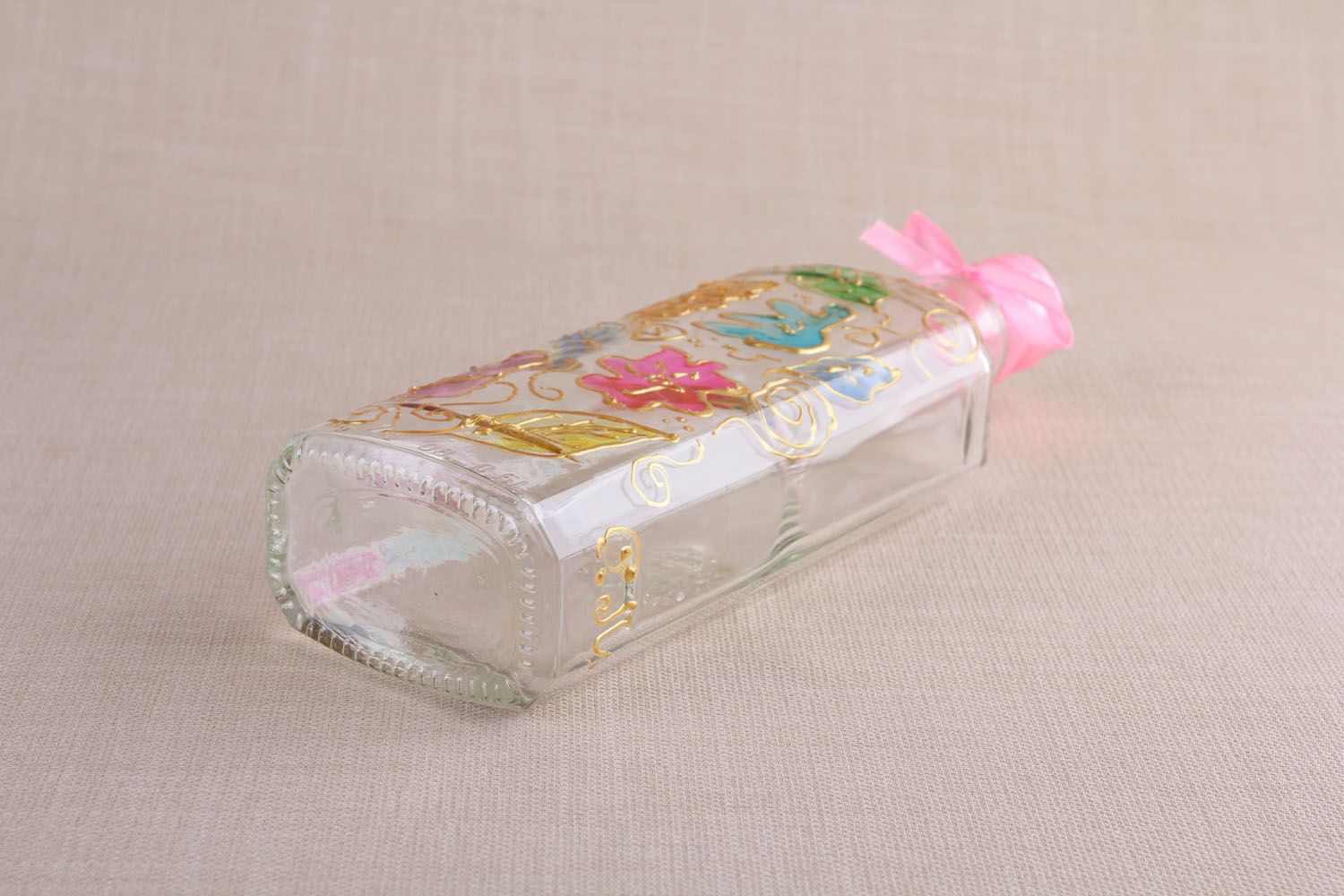 Decorative bottle with painting photo 4