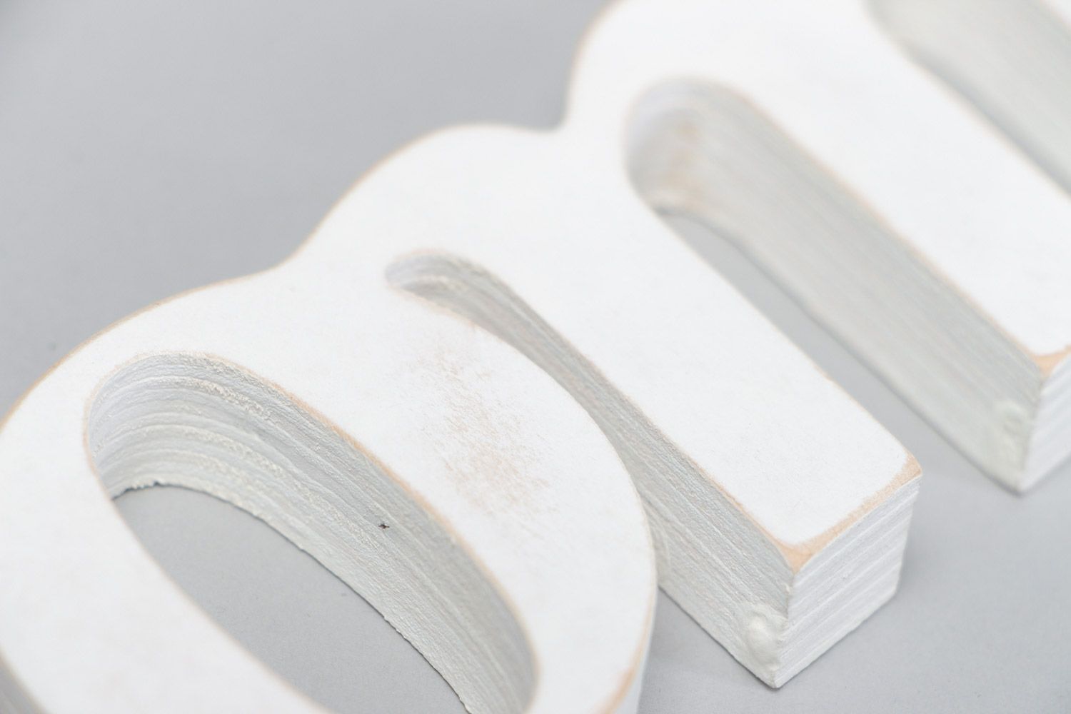Handgemachte Chipboard Aufschrift aus Holz Home in Weiß für Interieur Dekor foto 4