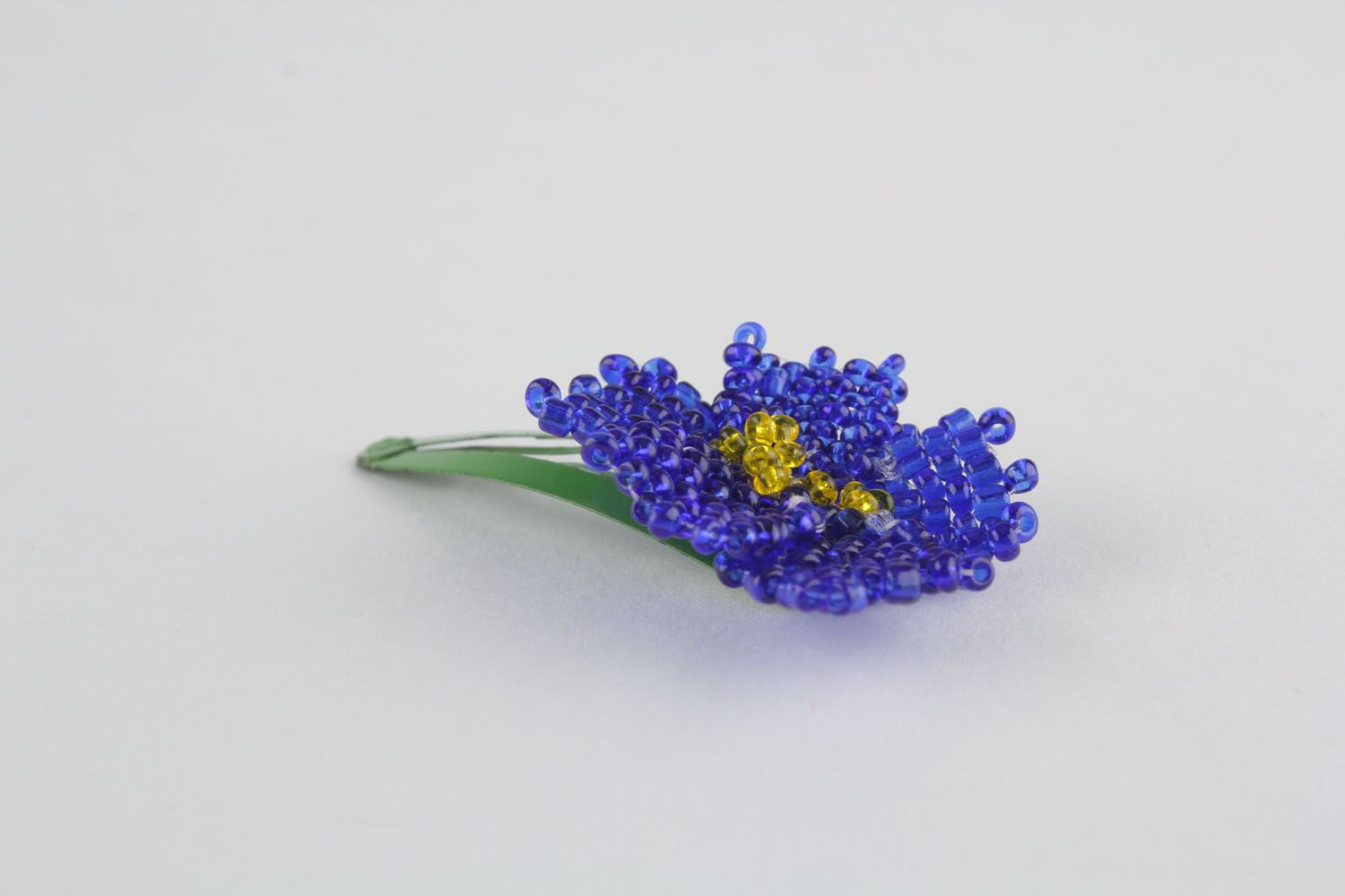 Homemade blue hair clip Cornflower photo 3