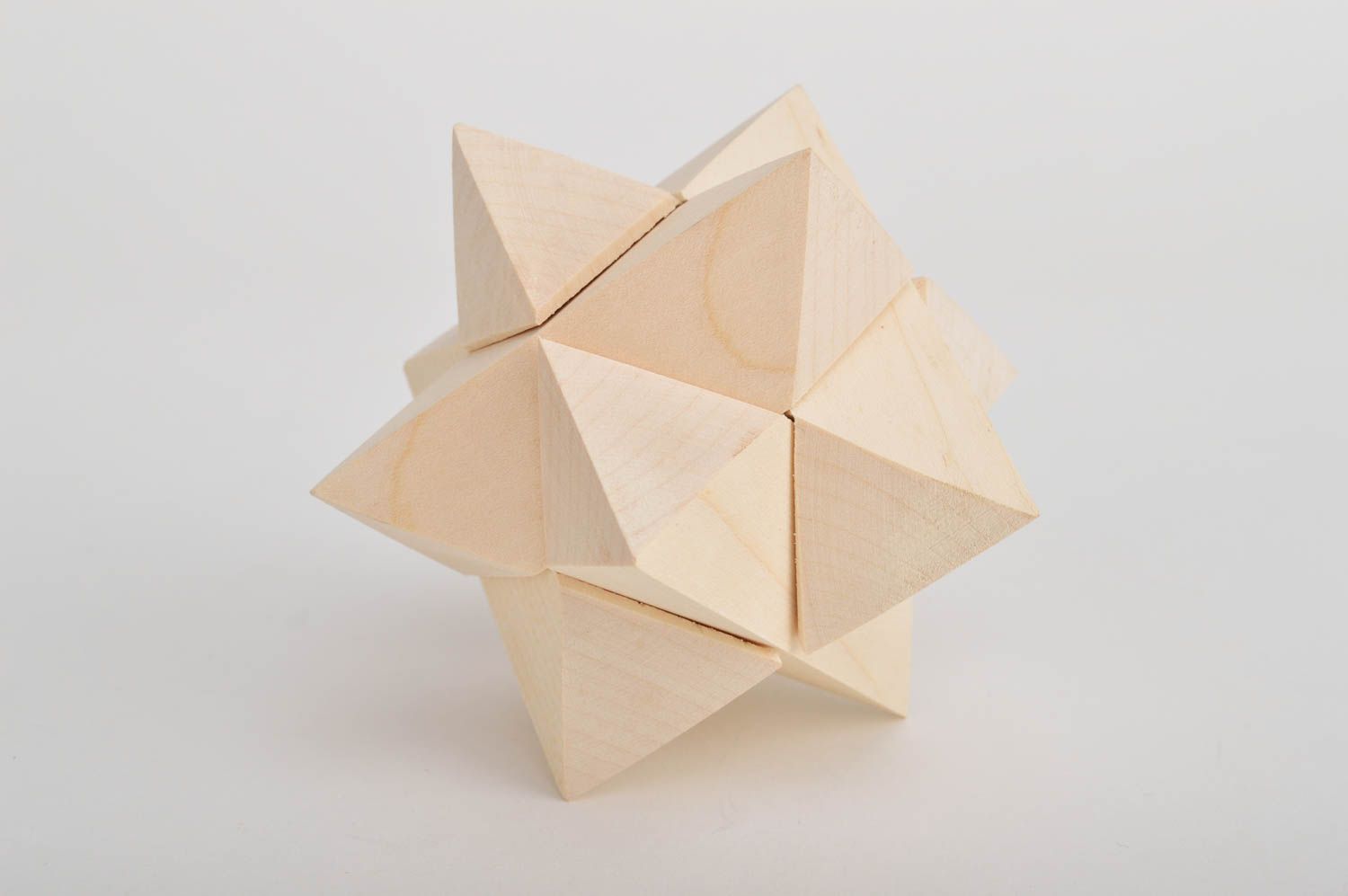 Игрушка ручной работы деревянный кубик игрушка из дерева от 3 лет Звездочка фото 2