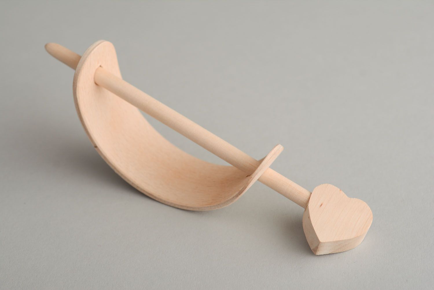 Wooden blank for creating hair accessory photo 1